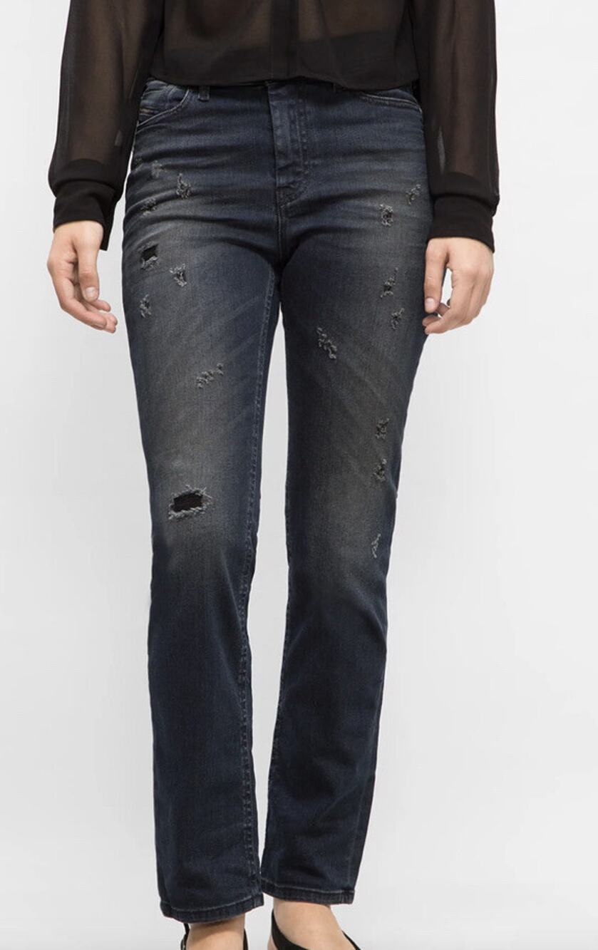 DIESEL 32” Reen Straight Jeans 0677K Dark Wash Women’s SIZE 26